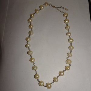 925 SS MD Irregular Pearl Single Strand Necklace